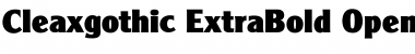 Cleaxgothic ExtraBold Font
