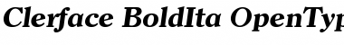 Clerface-BoldIta Regular Font