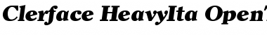 Clerface-HeavyIta Regular Font