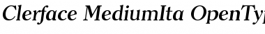 Clerface-MediumIta Regular Font