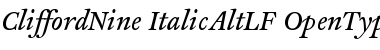 CliffordNine ItalicAltLF Font