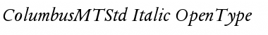 Columbus MT Std Italic Font