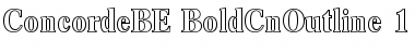Concorde BE Bold Condensed Outline Font