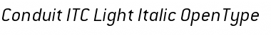 Conduit ITC Light Italic