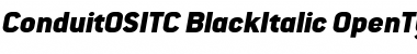 ConduitOSITC BlackItalic Font