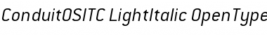 ConduitOSITC LightItalic Font