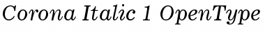 Corona Italic Font
