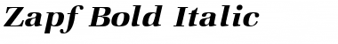 Zapf Bold Italic Font