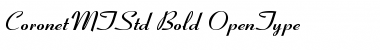 Coronet MT Std Bold Font