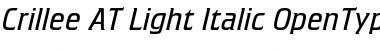 Crillee AT Light Italic Font