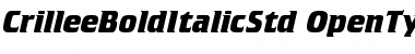 Crillee Bold Italic Std Font