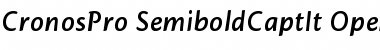 Cronos Pro Semibold Caption Italic Font