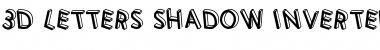 3D Letters Shadow Inverted Regular Font
