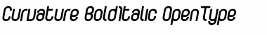 Curvature-BoldItalic Regular Font