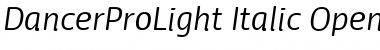 Dancer Pro Light Italic Font