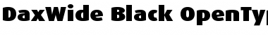 DaxWide Black Font