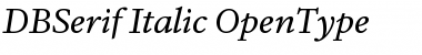 DB Serif Regular Italic Font