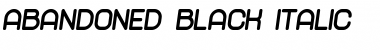 Abandoned Black Italic Font
