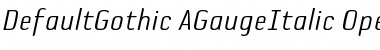 DefaultGothic-AGauge Italic