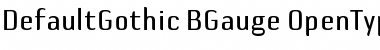 DefaultGothic-BGauge Font