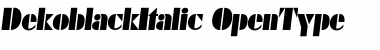 Dekoblack Italic