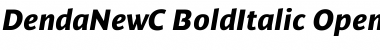 DendaNewC Bold Italic Font