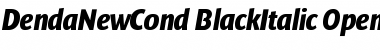 DendaNewCond BlackItalic Font