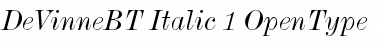 De Vinne Italic Font