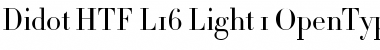Didot HTF-L16-Light Font