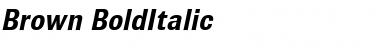 Brown BoldItalic Font