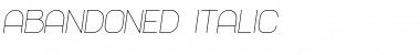 Abandoned Italic Font