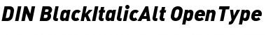 DIN-BlackItalicAlt Font