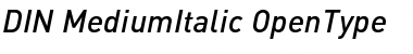 DIN-MediumItalic Font