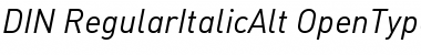DIN-RegularItalicAlt Font