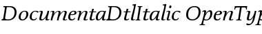 Documenta Dtl Italic Font