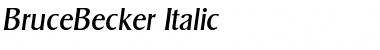 BruceBecker Italic Font