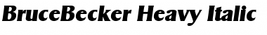 BruceBecker-Heavy Font