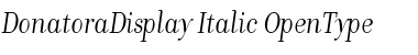 DonatoraDisplay Italic Font