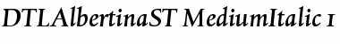 DTL Albertina ST Medium Italic Font
