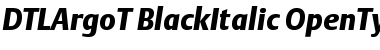 DTLArgoT BlackItalic Font