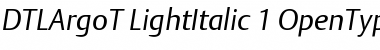 DTL Argo T Light Italic Font