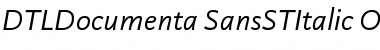 DTL Documenta Sans ST Italic Font