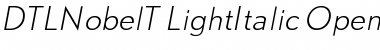 DTL Nobel T Light Italic Font