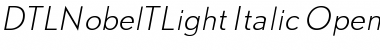 DTLNobelT Light-Italic Font