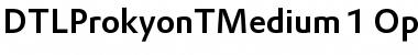 DTLProkyonTMedium Regular Font
