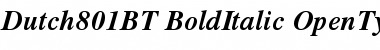 Dutch 801 Bold Italic