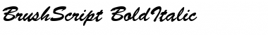 BrushScript BoldItalic Font