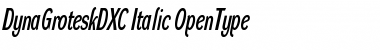 DynaGrotesk DXC Italic Font