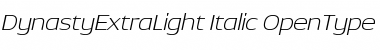 DynastyExtraLight Italic Font
