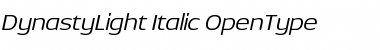 DynastyLight Italic Font